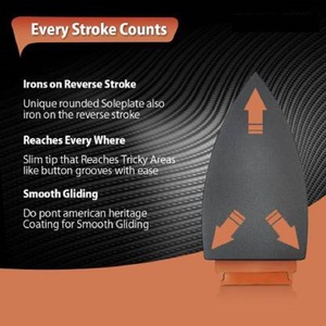 Reve Fer à repasser sec 1000 watts Qualité supérieure Semelle en céramique noire marron chocolat électrique Garantie 1 an Cordon de 1.5m - Product Image 3