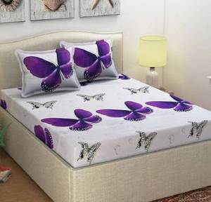 160 TC Microfiber Double 3D Printed Bedsheet - Product Image 1