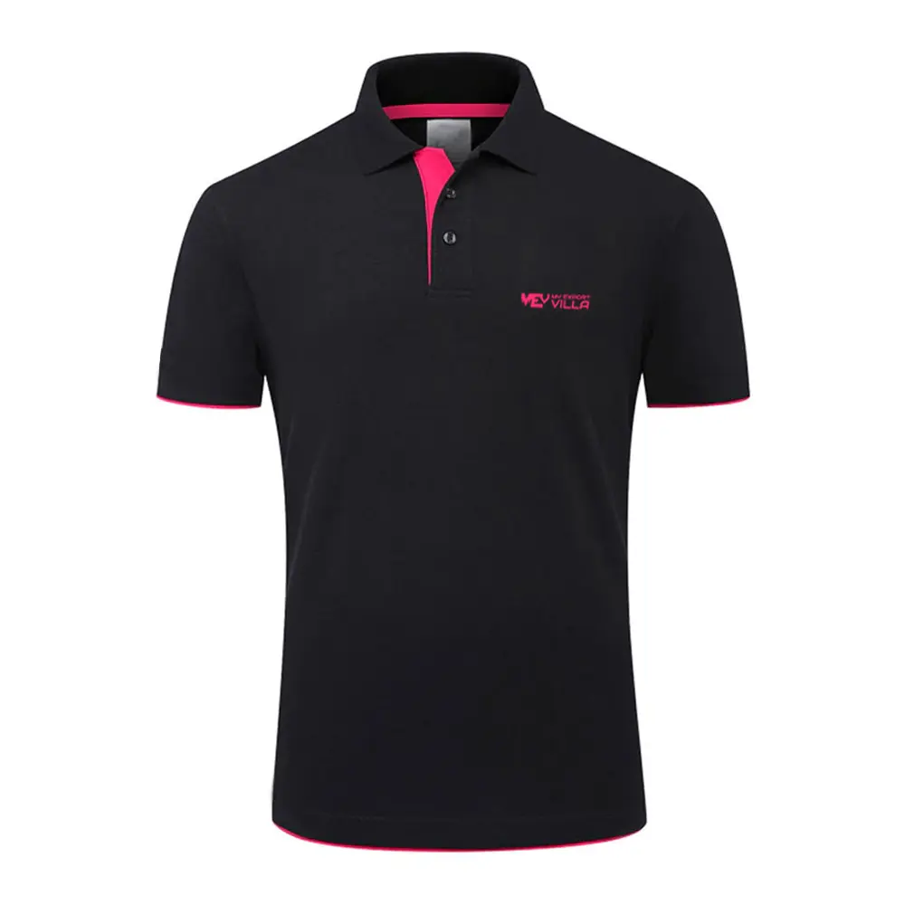 Black And Pink Color Design Polo T Shirt Popular Product Men Polo T Shirt With Low Price