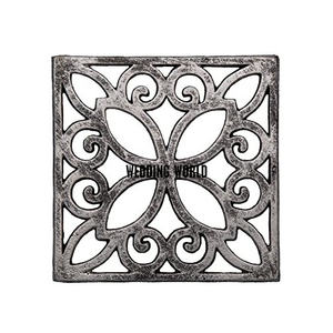 Metal <b>Trivet</b> Round Shape Silver Color Decorative Handmade <b>Trivet</b> Round Shape Unique Designer Handmade Metal <b>Trivet</b> - Product Image 5