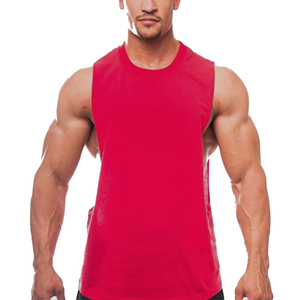 2021 <b>Slim</b> Fit Custom Design Men's Fitness Gym <b>Vest</b> Plus Size Wholesale Men's Tank Tops - Product Image 3