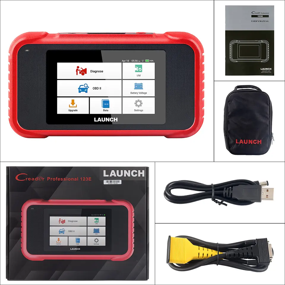 Alat Diagnostik Otomatis, Pemindai Pembaca Kode X431 CRP123E OBD2 ENG ABS SRS AT, 123E OBDII EOBD