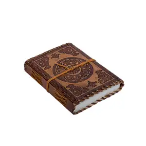 Caderno de viagem vintage, caderno de couro Genius para viagens, com logotipo personalizado, folhas soltas, caderno de viagem, diário de viagem