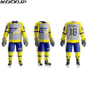El uniforme personalizado de hockey sobre hielo de poliéster 100% acepta cualquier nombre y números conjuntos elegantes - Product Image 6