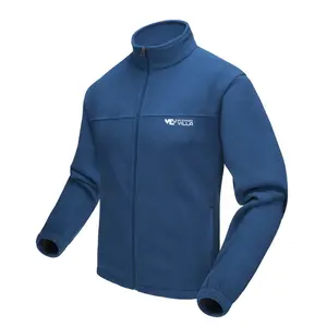 Cheap Wholesale Men Stand Collar Fleece Fabric Jacket Full Zip Polar Fleece Warm Jackets Stylish men's outerwear Trendy