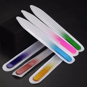 2X Crystal Glass Nagelvijlen Dubbelzijdig Nail Manicure Polish Pedicure File Tool