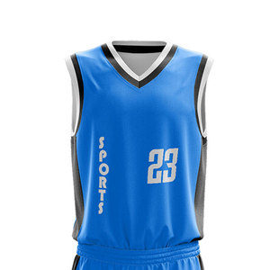 Uniformes de baloncesto personalizados de secado rápido, color azul sólido, venta al por mayor, talla grande, 2022 - Product Image 4
