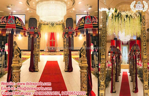 La última boda FRP pilares para decoración de loto tallada FRP pilares glamorosa boda de FRP pilares para pasarela - Product Image 2