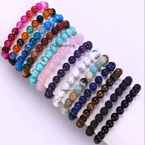 Pulseras talladas estilo Feng Shui, copo de nieve Natural, obsidiana curativa, cuentas de cristal, mascota, pulseras de ágata - Product Image 3