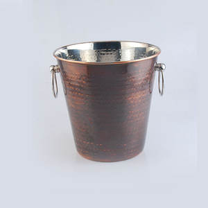 Seau à vin en acier inoxydable poli Refroidisseur de vin plaqué Bière Vin champagne Accessoires pour échantillon gratuit - Product Image 3