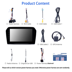 เครื่องเล่นมีเดียสำหรับรถยนต์ VW <span class=keywords><strong>Volkswagen</strong></span> เครื่องเล่นวิทยุสเตอริโอ BT 9 "2012-2015 VW - Product Image 5