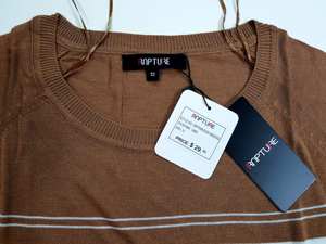 Suéteres de Invierno de Alta Gama para Mujer, Marca de Prestigio, Cuello Redondo, Manga Larga, Tejido a Rayas, Lote de Bangladesh - Product Image 4