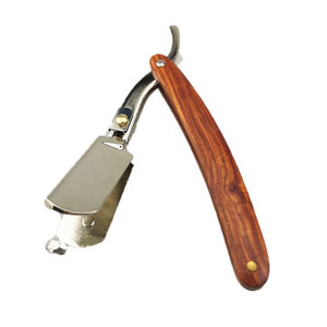 Rasoir de sécurité pliable jetable pour usage domestique Design en bois pratique avec rasage droit et bord de barbier - Product Image 5