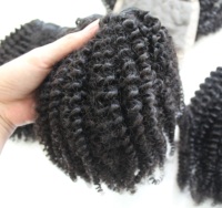 Magnifique tissage de cheveux afro bouclés crépus, double trame, ondulations profondes lâches, boucles italiennes, cheveux humains vierges Remy vietnamiens, micro-liens