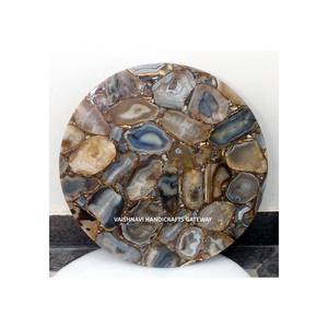 Table basse moderne en agate, meuble de salon en pierre précieuse pour usage domestique, VAISHNAVI HANDICRAFTS GATEWAY, non réglable pour la salle à manger - Product Image 1