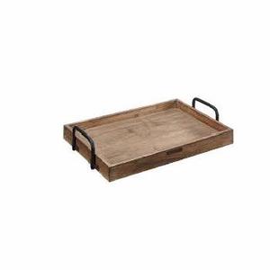 Handmade Classic Wooden Tray <b>Set</b> of 3 Indian Vintage Metal Serving Trays <b>Breakfast</b> Tray for Home Arabian Style for Food Serving - Product Image 3