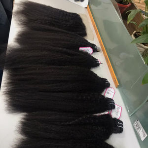 Extensión de cabello humano Remy virgen, doble máquina rizada de alta calidad, a precio de venta al por mayor - Product Image 1