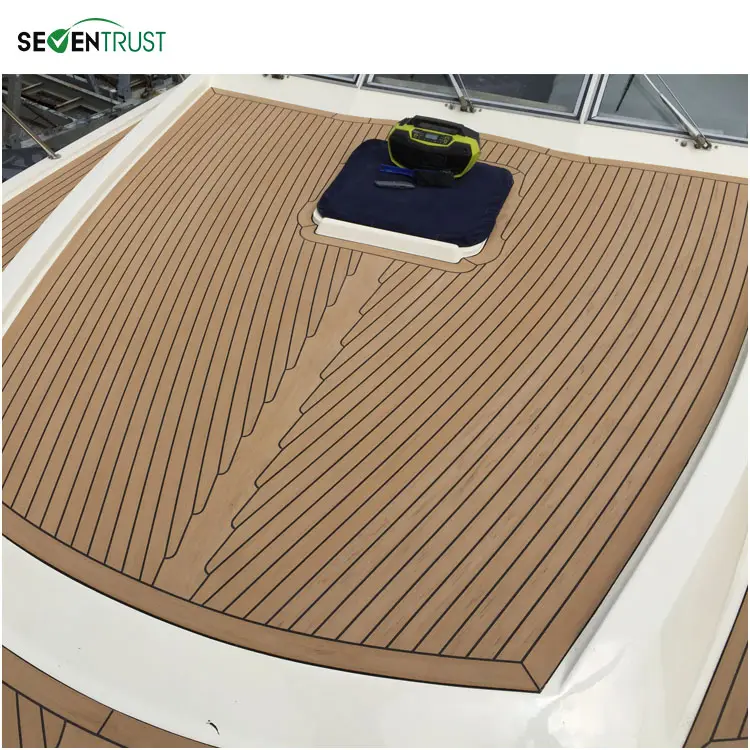 stripe easy-install soft laminate pvc boat decking