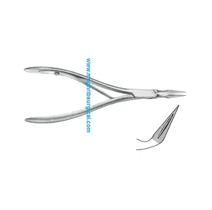 Fórceps de astillas Ralk de alta calidad, instrumentos quirúrgicos y dentales curvos en ángulo de 15cm, fabricante