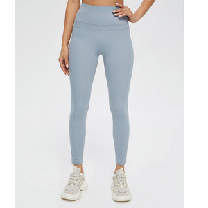 Custom 2022 Premium Sexy Leggings Yoga Sport Women Leggings Fitness Yoga Pants Solid <b>High</b> Waist Elastic Gym Leggings for women - Product Image 2