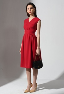 Vestido de lujo para mujer, de buena calidad, largo, manga corta - Product Image 2