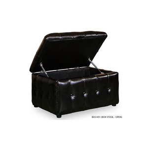 Chesterfield Storage Stool Sofa BAS BOXSTOOL Living Room Modern Classic Luxury Furniture Genuine Leather High Durability Sets - Product Image 2