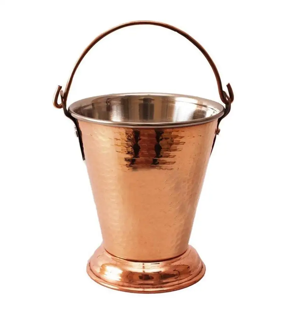 king Wholesale Indian Steel Copper Bucket Balti For Serving Dishes Kitchenware And Tableware home restaurant