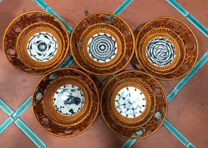Wicker Rattan <b>coaster</b> with <b>Ceramic</b> From Vietnam Cheap Price - Product Image 4