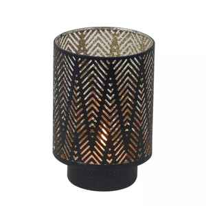 Mini portavelas de dos tonos, material metálico - Product Image 1