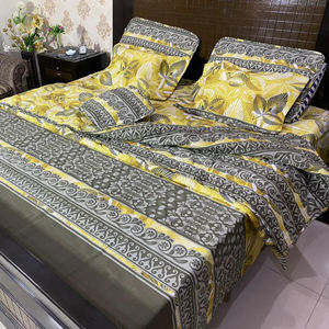 ชุดเครื่องนอนผ้าฝ้าย100% 200TC ลายดอกไม้7ชิ้นเป็นมิตรกับสิ่งแวดล้อมและได้รับการรับรองจาก Oeko-Tex ป้องกันการบุผ้าสำหรับใช้ในห้องนอนห้องนั่งเล่น - Product Image 1