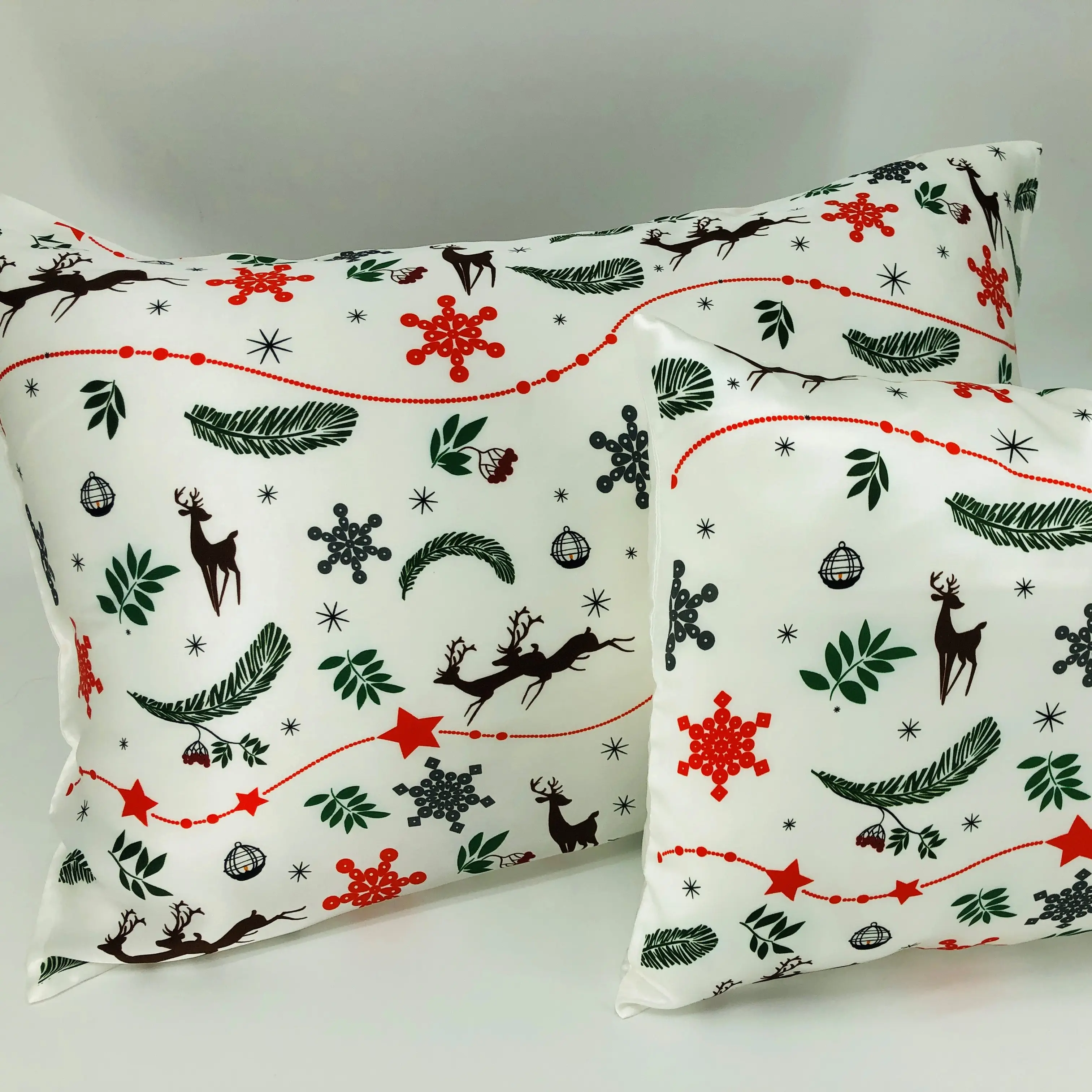 Joyeux Noël 100% taie d'oreiller en soie de literie pour enfants