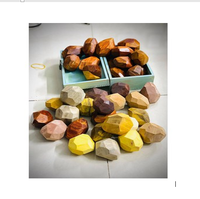 Jouet de construction Montessori Tumi Ishi Stone Set 50 pièces, thème bâtiments modernes, jouet électronique sensoriel à empiler pour enfants de 4 à 6 ans
