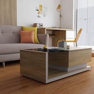 Thỏa thuận nóng trên MDF <span class=keywords><strong>MFC</strong></span> Bàn cà phê với bề mặt kính bán buôn - Product Image 3