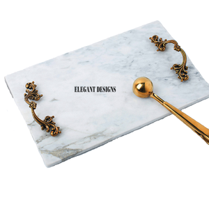 Plateau de service ovales en marbre noir, nouveau plateau de service fait à la main, meilleure vente, plat décoratif en marbre - Product Image 2