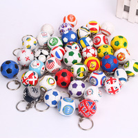 Mini ballon de football de haute qualité, porte-clés personnalisé avec logo d'entreprise, drapeau national, accroche pour rétroviseur de voiture, gants