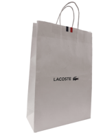 Bolsa de Papel Kraft Reciclado Blanca BLUE SEA PACK, Impresión Flexográfica, Asa Larga, Hecha en Vietnam, la Más Vendida, para Alimentos y Bebidas