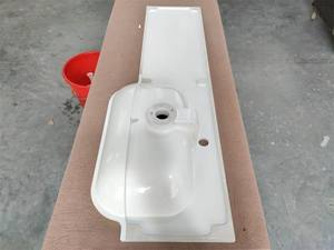 Gelcast Cuvette carrée monotrou moderne 1246x400x140mm Capacité 36L Accessoires de salle de bain Egouttoir de lavage - Product Image 3