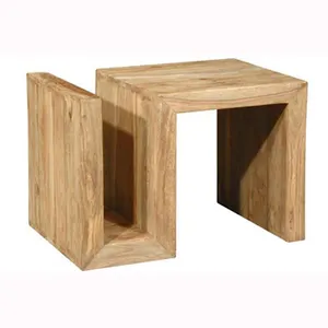 Furniture Cube Range Solid Wooden Newspaper Rack Magazine Holder Coffee Table