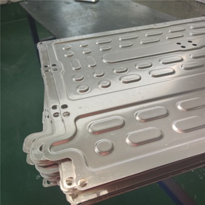Feuilles de refroidissement de batterie, pour amplificateur, 2 pièces, en aluminium, CNC, voiture, circuit de refroidissement liquide, feuille de dissipateur thermique - Product Image 2