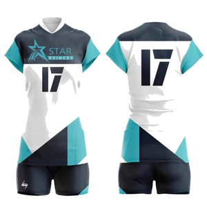 Uniforme de voleibol unisex con logotipo personalizado, traje deportivo con impresión por sublimación, transpirable, 100% poliéster, color personalizado - Product Image 1