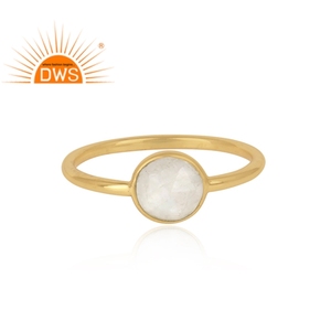 Best Selling 2026 Sterling Silver Natural Rainbow <b>Moon</b> Stone Gemstone Stackable <b>Ring</b> for Women Jewelry Manufacturer - Product Image 3