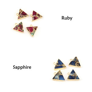 Pendentifs en cuivre pour la fabrication de bijoux, 20 pièces, pendentifs personnalisés, or, couleurs bleu, turquoises, simple boucle, bricolage - Product Image 3