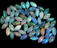 Opale d'Éthiopie, pierre précieuse en vrac, cabochon multi-feu, forme ovale simple, haute qualité, changement de couleur naturel, 5x15MM, tiers