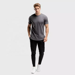 Camisetas de algodón gris para hombre con etiqueta privada personalizada de talla grande 5XL 6XL patrón sólido lavado Jersey de punto nuevos modelos precio barato - Product Image 3