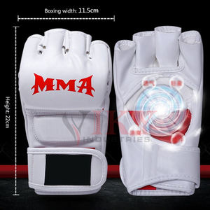 MMA-guantes de piel sintética de alta calidad con Logo personalizado, guantes de colores, MMA - Product Image 5