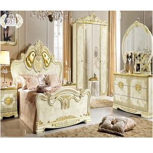 Ensemble de meubles de chambre à coucher de style français exquis, taille personnalisée, léger, moderne, en teck, design de lit, meilleure qualité, artisanal - Product Image 1