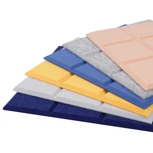 Polyester Vezels Akoestische Panel ENISO1716 Recycle Huisdier Akoestische Wandpanelen Polyester Geluid Absorber