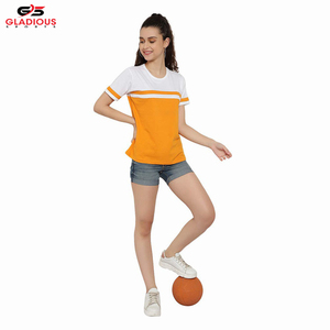 OEM-camisetas de Color de la mejor calidad para mujer, camisetas de cuello redondo de manga corta con cuello redondo, disponibles en todas las tallas, colores - Product Image 5