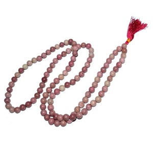 Cuentas de rododendro 108, Gema Natural personalizada para oración, Hindus, mala, venta al por mayor - Product Image 1
