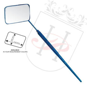 Extensión de pestañas de acero inoxidable de alta calidad, espejo Rectangular en Color azul, Etiqueta Privada, espejo de pestañas con mango - Product Image 2